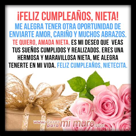 feliz cumpleaños mi nieta|mensaje para mi nieto.